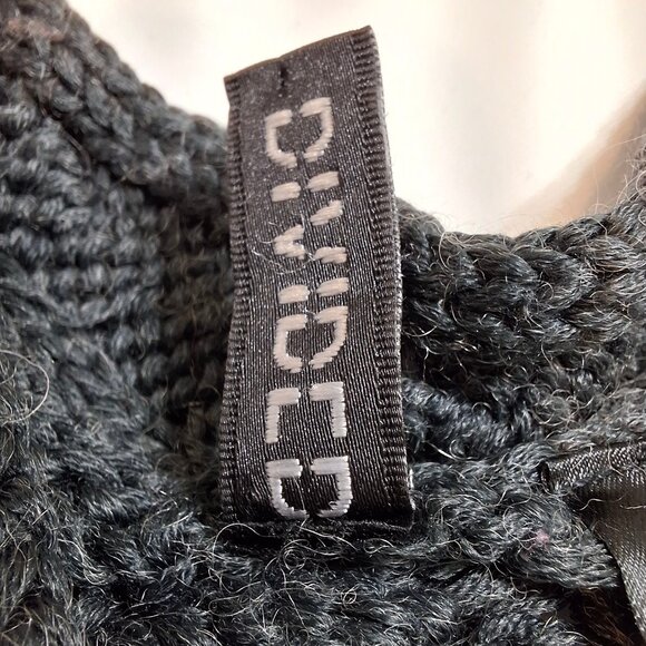 Babydoll  Cable Knit Dress Jumper Size M Empire Waist Chunky Cable Knit on Top - Picture 13 of 16